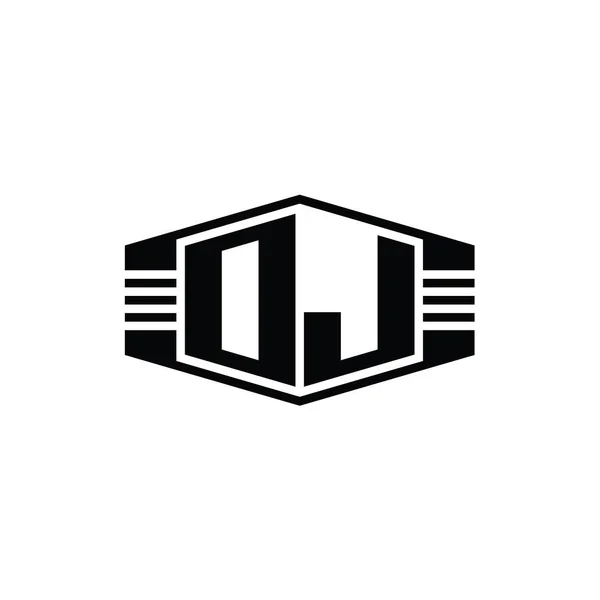 Euvl Letter Logo Monogrammi Kuusikulmio Tunnus Muoto Raidat Ääriviivat Tyyli — kuvapankkivalokuva
