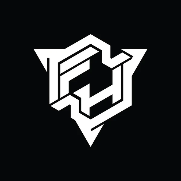 Форма Шестиугольника Логотипом Letter Logo Шаблоном Дизайна Стиле Азартных Игр — стоковое фото