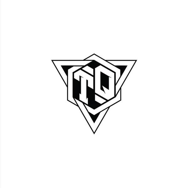 Betű Logo Monogram Hatszög Alakú Háromszög Geometriai Körvonalas Éles Modern — Stock Fotó