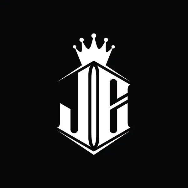Letter Логотип Монограммы Шестиугольник Форма Корона Острым Дизайном Шаблон — стоковое фото