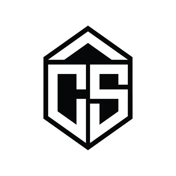 Монограмма Letter Logo Простой Шестиугольник Формы Щита Изолированный Дизайн Шаблона — стоковое фото