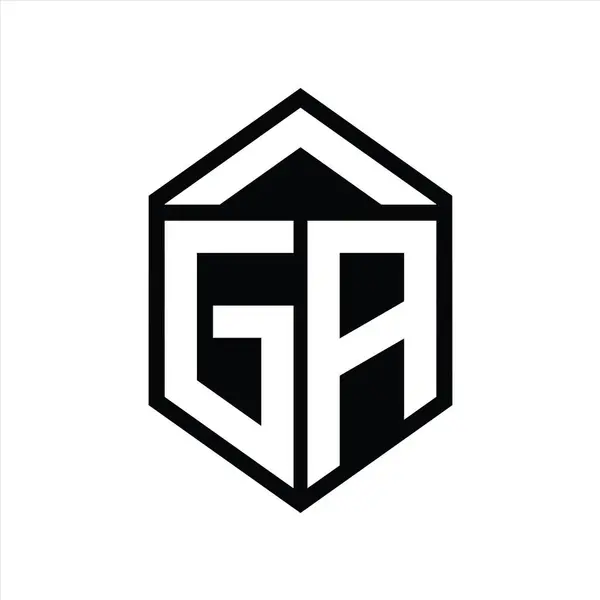 Буква Логотипа Монограмма Простой Шестиугольник Форму Щита Изолированный Дизайн Шаблона — стоковое фото