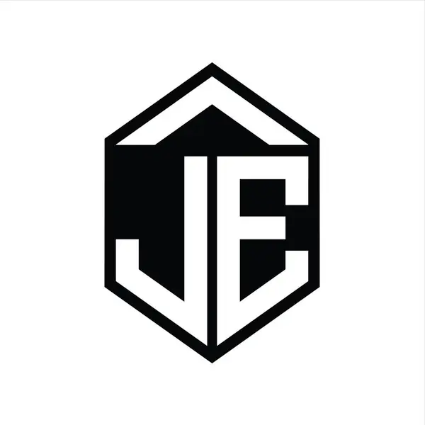 Монограмма Логотипа Простой Шестиугольник Формы Щита Изолированный Дизайн Шаблона — стоковое фото