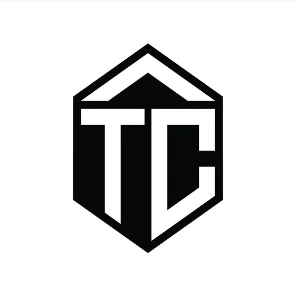 Монограмма Логотипа Letter Logo Простой Шаблон Виде Шестиугольника — стоковое фото