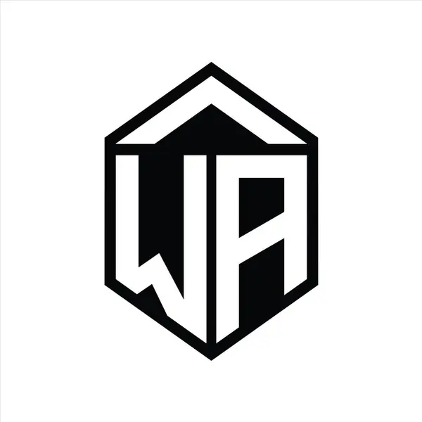 Letter Logo Μονόγραμμα Απλό Σχήμα Ασπίδας Εξαγωνικό Απομονωμένο Πρότυπο Σχεδιασμού — Φωτογραφία Αρχείου