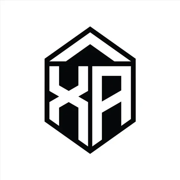 Letter Logo Monogramă Șablon Simplu Proiectare Stil Hexagonal — Fotografie, imagine de stoc