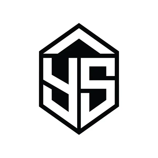 Літера Логотип Монограма Проста Форма Шестикутника Ізольований Шаблон Дизайну Стилю — стокове фото