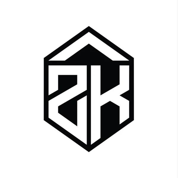 Letter Logo Monogramm Einfach Sechseck Schild Form Isolierten Stil Design — Stockfoto