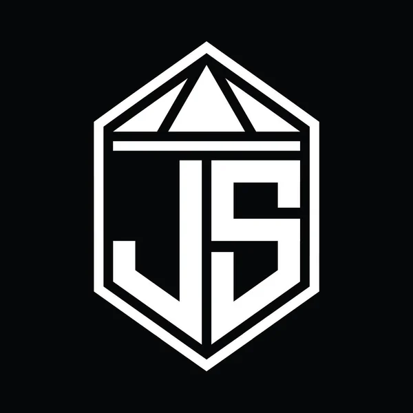 Letter Logo Μονόγραμμα Απλό Σχήμα Ασπίδας Εξαγωνικό Τριγωνικό Στέμμα Απομονωμένο — Φωτογραφία Αρχείου