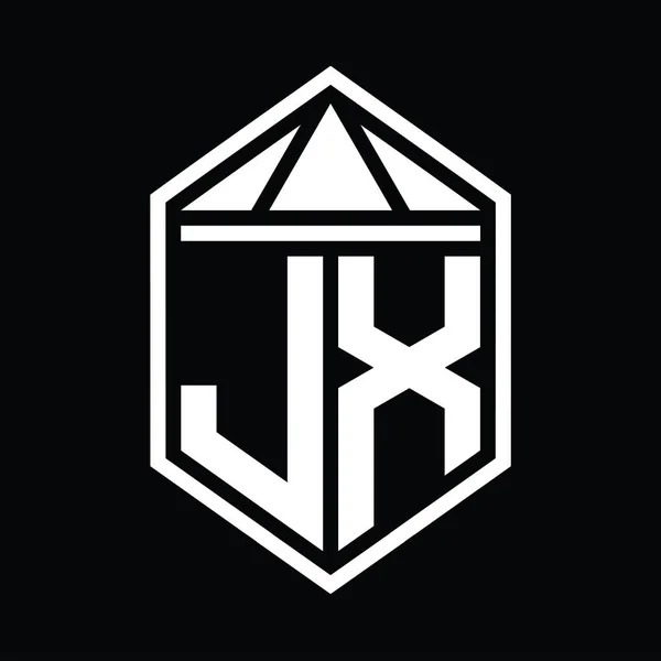 Letter Logo Μονόγραμμα Απλό Σχήμα Ασπίδας Εξαγωνικό Τριγωνικό Στέμμα Απομονωμένο — Φωτογραφία Αρχείου
