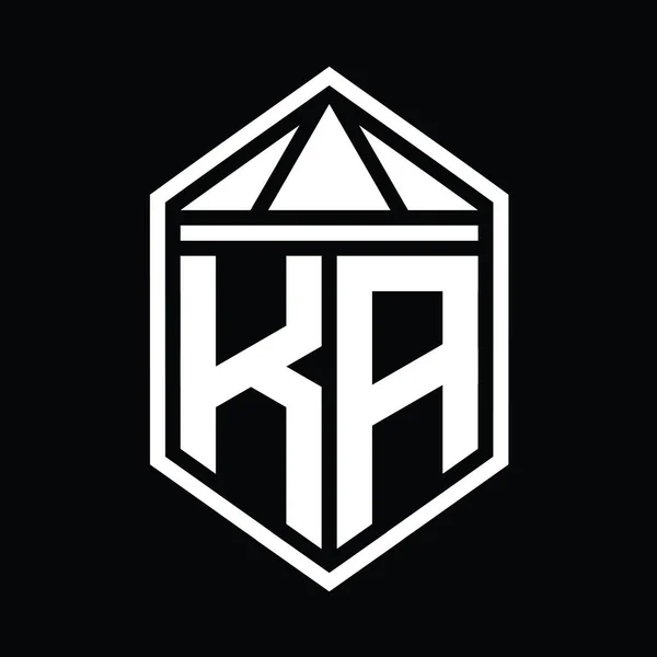 Harfi Logo Monogramı Üçgen Izole Edilmiş Biçim Şablonu Ile Basit — Stok fotoğraf