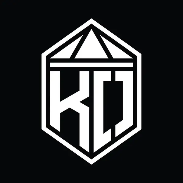 Harfi Logo Monogramı Üçgen Izole Edilmiş Biçim Şablonu Ile Basit — Stok fotoğraf
