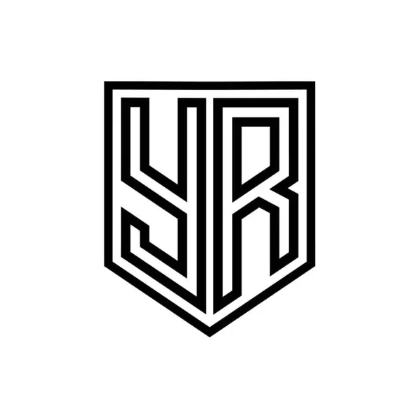 Letter Logo Μονόγραμμα Ασπίδα Γεωμετρική Γραμμή Μέσα Ασπίδα Απομονωμένο Πρότυπο Royalty Free Φωτογραφίες Αρχείου