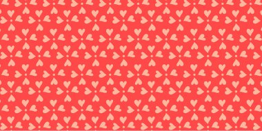 Sevimli, sevgi dolu, kusursuz desenli bir resim. Şirin pembe kalpler arka plan izi. Sevgililer Günü arkaplan dokusu, romantik düğün tasarımı.