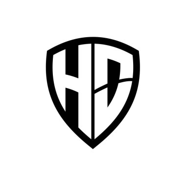 Siyah beyaz renk desenli kalın harfli HO monogram logosu.