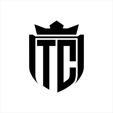 Beyaz arkaplan şablonunda kalkan şeklindeki TC Harfi logosu