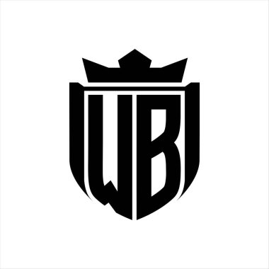 Beyaz arkaplan şablonunda kalkan şeklindeki WB Harfi logosu