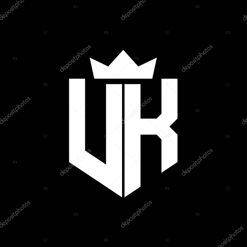 UK Logo vector image of a shield with a sharp geometric style with a pointed crown and thick font