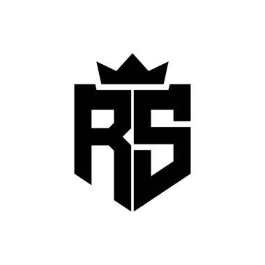 Sivri uçlu ve kalın yazı tipli bir kalkanın SC logo vektör görüntüsü