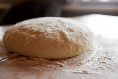 Ekmek için taze ev yapımı maya hamuru..