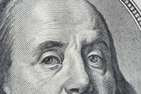 Tasarım amaçlı yeni 100 dolarlık banknotun bir parçası.