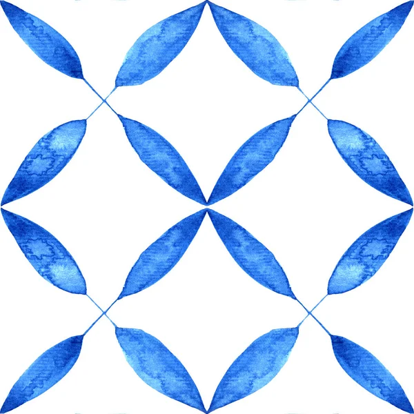 Πορτογάλος Αζουλέτζο Μπλε Και Άσπρο Πανέμορφο Μοτίβο Χωρίς Ραφή Ζωγραφισμένο — Φωτογραφία Αρχείου