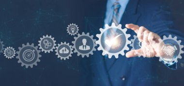 İş yerindeki verimliliği ve verimliliği artırmak için dijital dönüşüm, BPM ve RPA. İş akışındaki belgeyi onaylayan kişi ile iş süreci yönetimi ve otomasyon. 