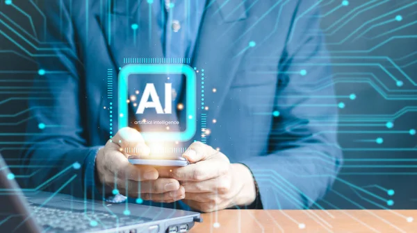 AI learning and business artificial intelligence, modern , transformation of ideas and the adoption of technology in business in the digital age, enhancing global business capabilities , Ai.