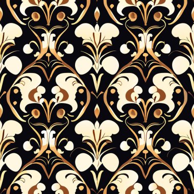 Damask çiçeksiz desen. Kraliyet duvar kağıdı.