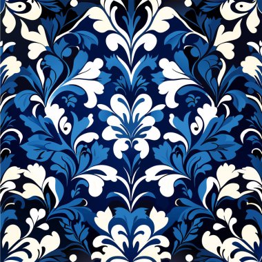Şam, sorunsuz, çiçek desenli. Royal duvar kağıdı