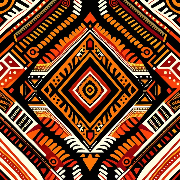 Ikat Tribal Indiano Sem Costura Padrão Etnia Asteca Tecido Tapete — Fotografia de Stock