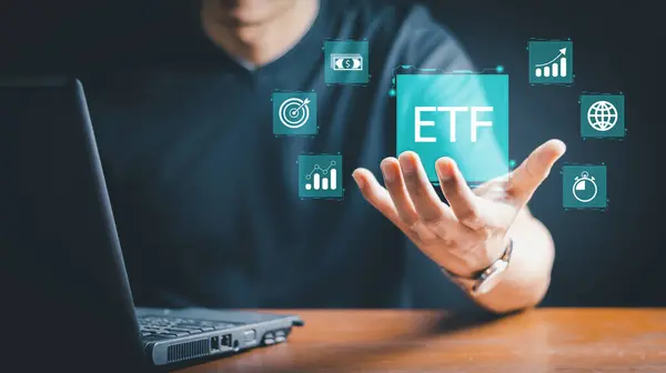 Etf Exchange Traded Fund Concept Fond Indexu Financování Akciového Trhu Stock Fotografie