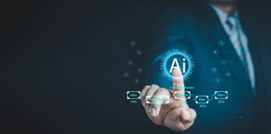 Yapay zeka, yapay zeka, teknoloji akıllı robot yapay zeka, komut girerek bir şeyler üretmek için yapay zeka, fütüristik teknoloji dönüşümü, Chatbot, asistan, sekreter. 