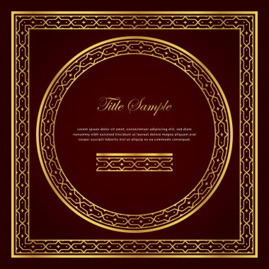 Lüks altın kare ve yuvarlak çerçeve