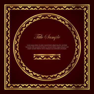 Lüks altın kare ve yuvarlak çerçeve