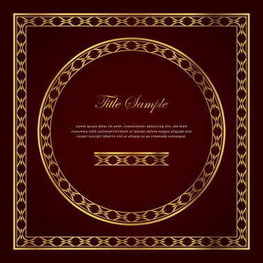 Lüks altın kare ve yuvarlak çerçeve