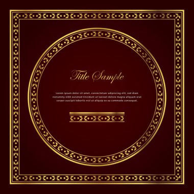 Lüks altın kare ve yuvarlak çerçeve