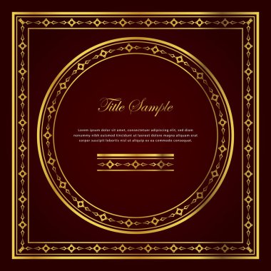 Lüks altın kare ve yuvarlak çerçeve