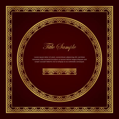 Lüks altın kare ve yuvarlak çerçeve