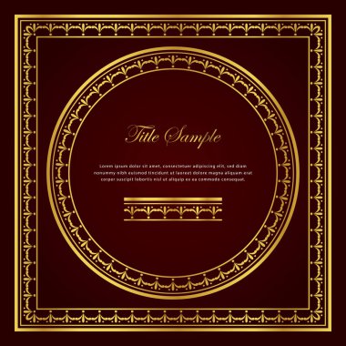 Lüks altın kare ve yuvarlak çerçeve