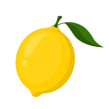 Taze meyve sarısı limon karikatür vektörü izole edilmiş