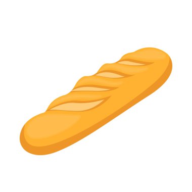 Gıda ekmeği çizgi film vektörü izole çizim