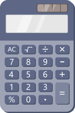 Mavi gri masaüstü hesap makinesi