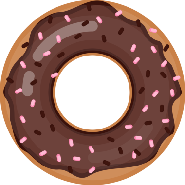 Çikolata kaplı donut şeffaf arka plan resmi