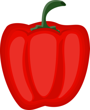 Sebze kırmızısı biber şeffaf arka plan resmi