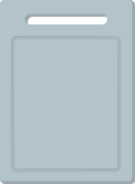 Kitchenware dikdörtgen plastik kesme tahtası şeffaf resim