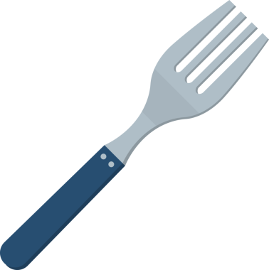 Mutfak çatalı şeffaf görüntü