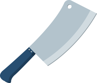 Mutfak aletleri klasik Çin bıçağı şeffaf görüntü