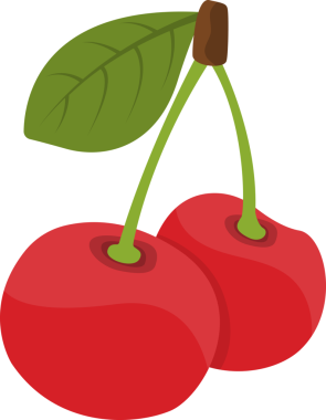 Taze kiraz şeffaf görüntü