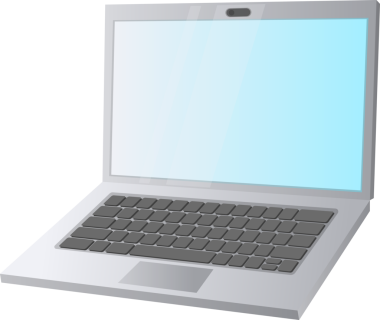 Bilgisayar gri dizüstü bilgisayarı şeffaf resim